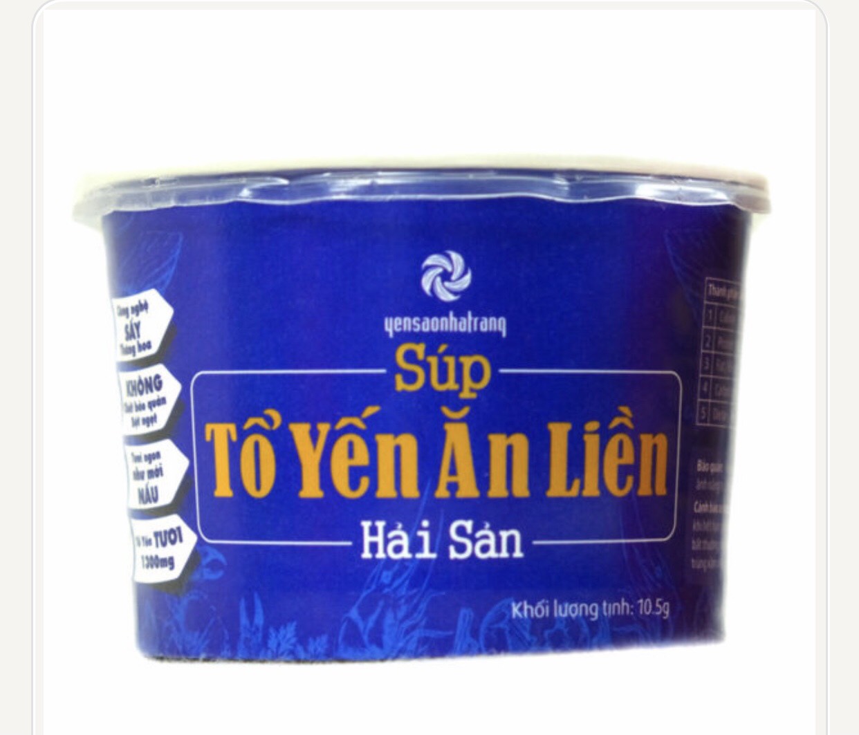 Súp Tổ Yến Ăn Liền Hải Sản Hộp 10.5g Yến Sào Nha Trang