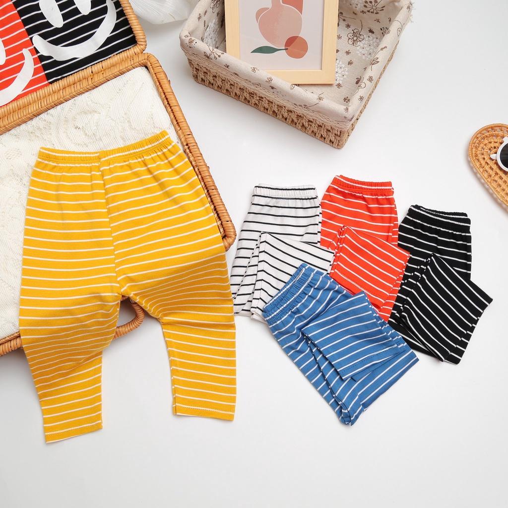 Bộ Cotton Dài Tay Cho Bé Bộ Thu Đông Dài Tay Minky Mom SỌC CƯỜI Cho Bé Trai Bé Gái