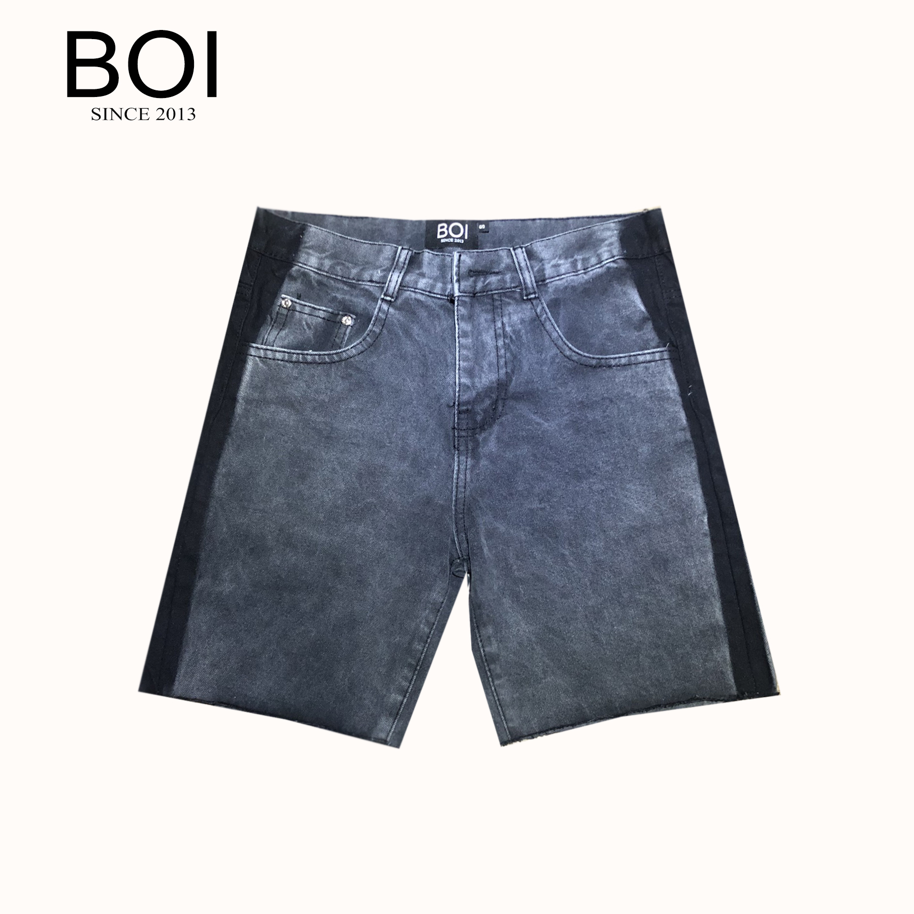 Quần Short Jean Was 2 Bên Sườn