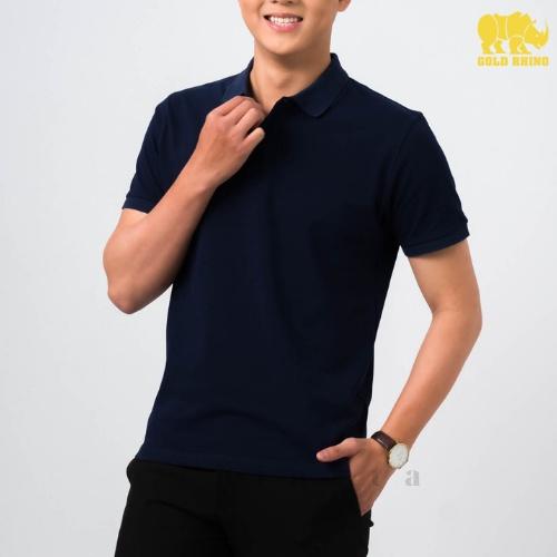 Áo POLO Nam Tay Ngắn Màu Xanh Đen