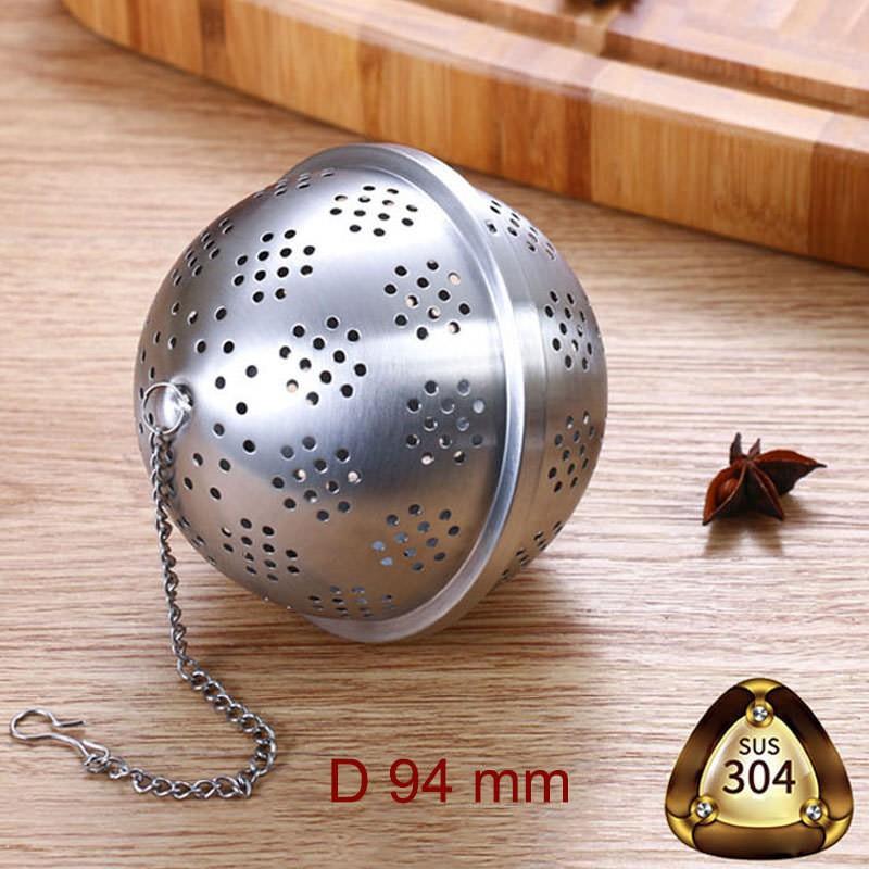 DỤNG CỤ LỌC PHA TRÀ HÌNH CẦU D94MM LÀM BẰNG INOX 304 ĐỤC LỖ