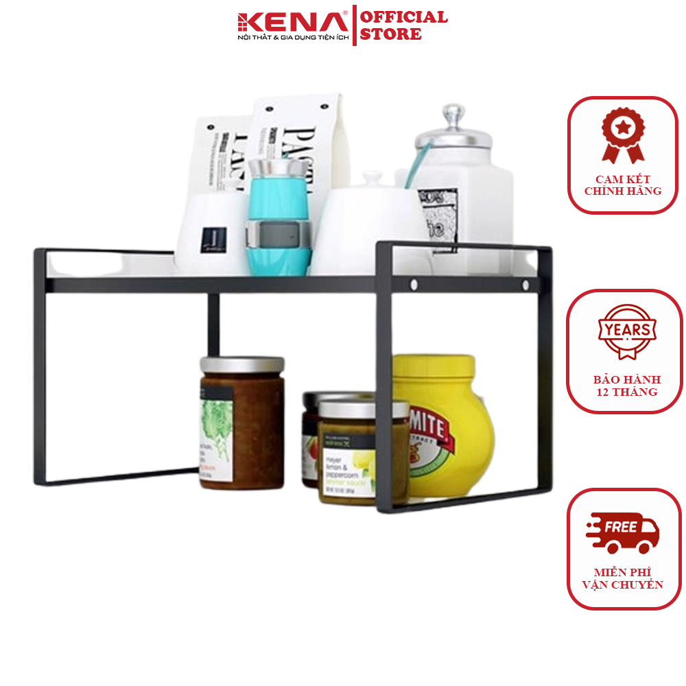 Kệ để gia vị- Kệ nhà bếp đa năng MN33. Kích thước 33x20.5x15. Màu: Đen