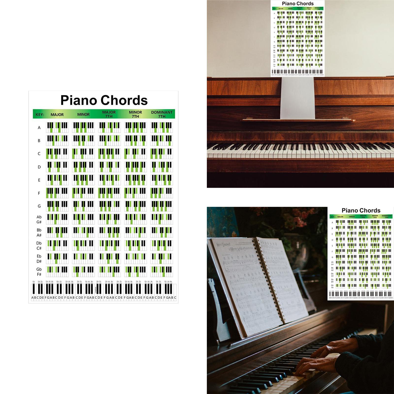 Piano Practice Chart Wall Chart Musical Instruments Accessories Piano Keyboard