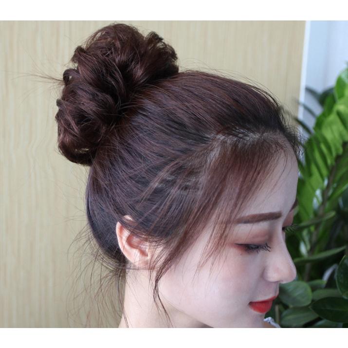 Búi tóc giả trung niên xoăn Hàn Quốc cao cấp - TGBX