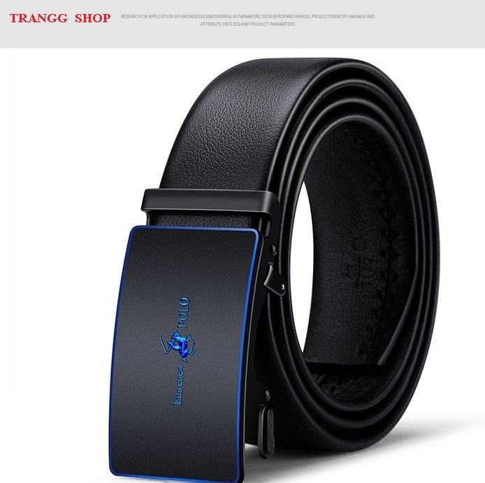 Thắt lưng da nam cao cấp EMRENEW POLO- dây nịt da bò 2 lớp -Full hộp đựng cao cấp