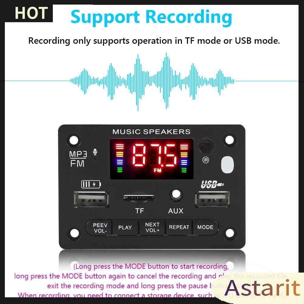 Bảng Mạch Khuếch Đại Âm Thanh Bluetooth 5.0 MP3 DC 7-24V 2x40W Chuyên Dụng Cho Xe Hơi / Nhà Cửa