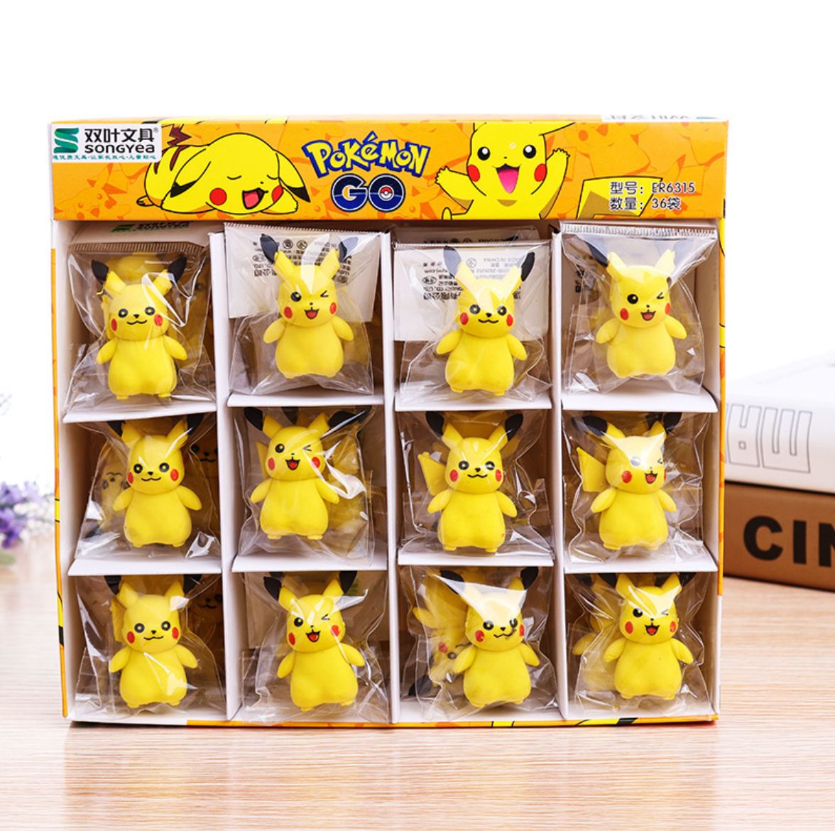 Cục Tẩy Bút Chì Hình PIKACHU siêu dễ thương - Cục Gôm Tẩy Văn Phòng Phẩm Cho Bé