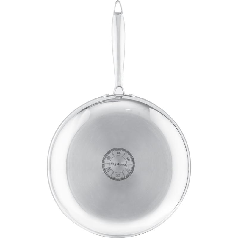 Chảo chống dính inox đa lớp toàn phần Nagakawa Haru NAG2202 - Dùng trên mọi loại bếp (22cm) - Hàng chính hãng