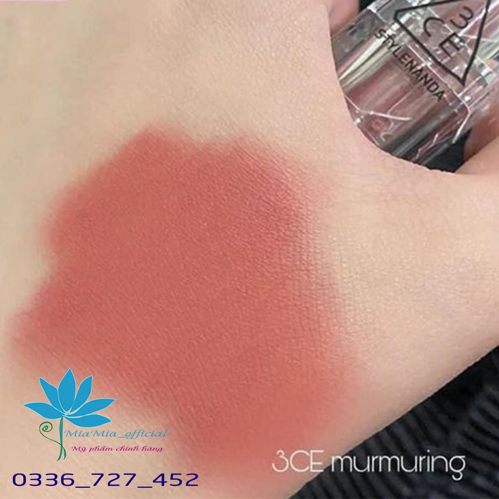 Son Thỏi Lì 3CE Soft Matte Lipstick Murmuring Màu Hồng Nude Ấm Vỏ Trong Suốt Bền Màu [CAM KẾT NHẬP KHẨU CHÍNH HÃNG]