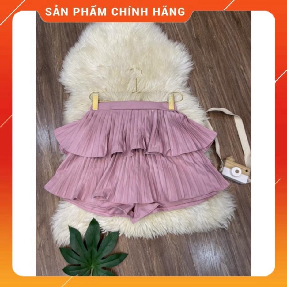 BIGSIZE 50-90KG Chân váy dập ly 2 tầng cotton lạnh cạp cao màu đen bigsize Quảng Châu kn ngoại cỡ đi biển dự