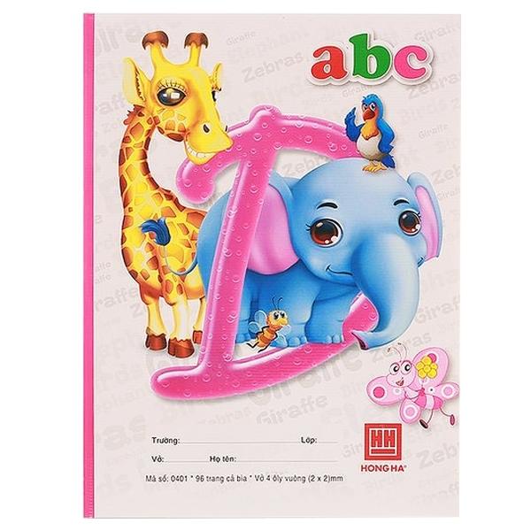 Vở Class ABC - 4 Ô Ly 96 Trang ĐL 100g/m2 - Hồng Hà (Mẫu Màu Giao Ngẫu Nhiên)