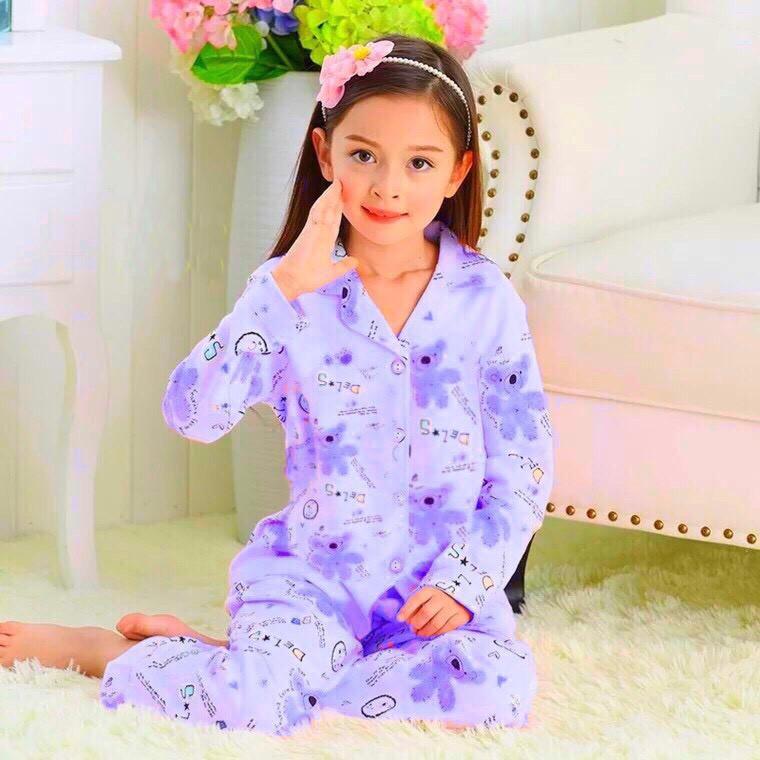 BỘ PIZAMA BÉ GÁI BÉ TRAI THUN COTTON XINH MÁT HÀNG VNXK