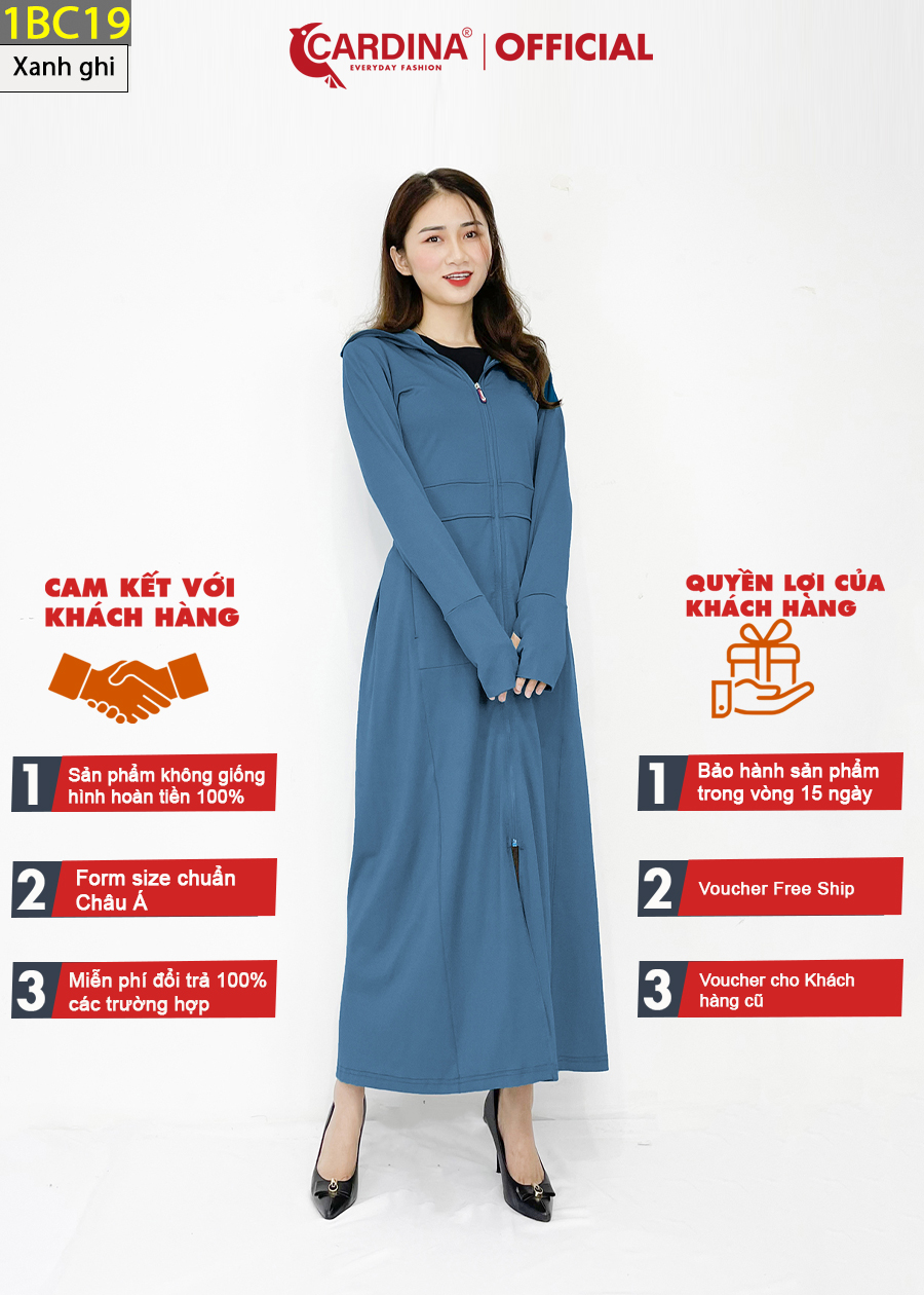 Áo Choàng Chống Nắng CARDINA 2 Lớp Chất Thun Lạnh 1BC