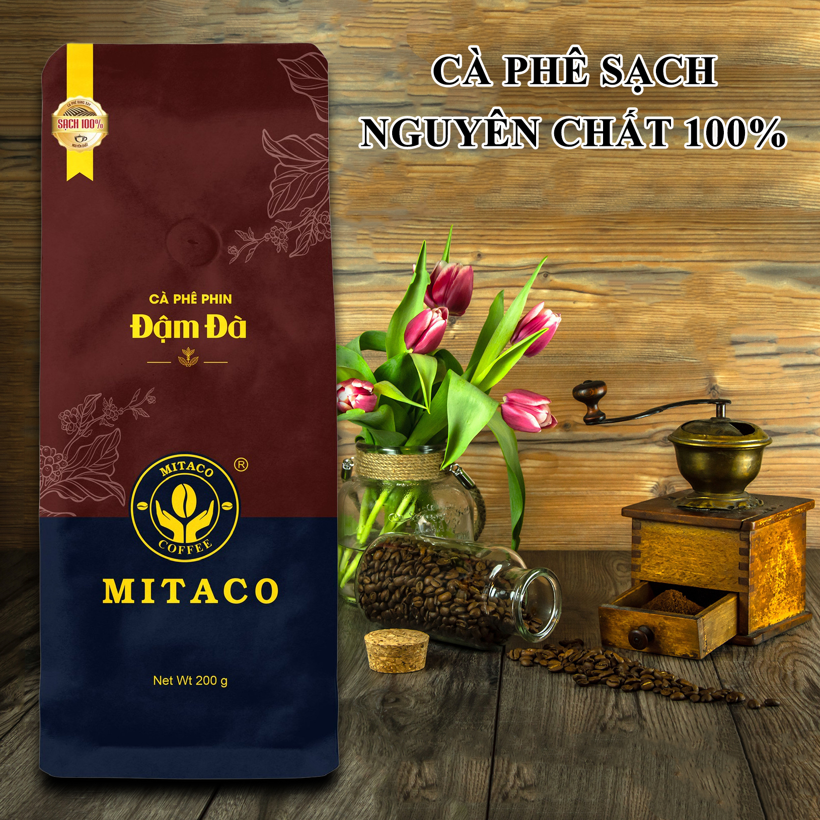 Cà Phê Phin Đậm Đà MITACO COFFEE (Gói 200g)