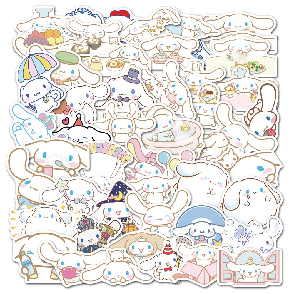 Sticker chó cinnamoroll hoạt hình cute trang trí mũ bảo hiểm, guitar, ukulele, điện thoại, sổ tay, laptop-mẫu S18