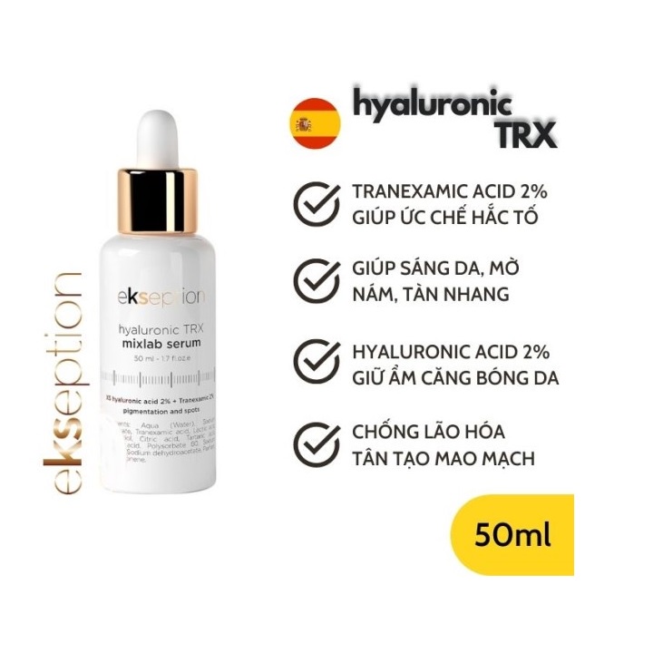 Serum làm sáng và đều màu da Ekseption Hyaluronic TRX 75ml