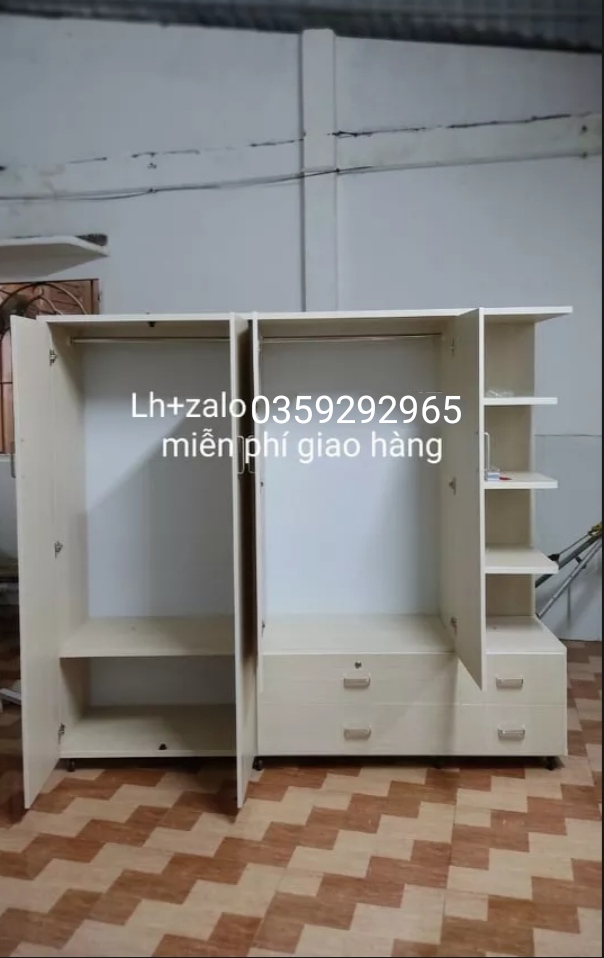 Tủ nhựa đài Loan 4 cánh 1 kệ