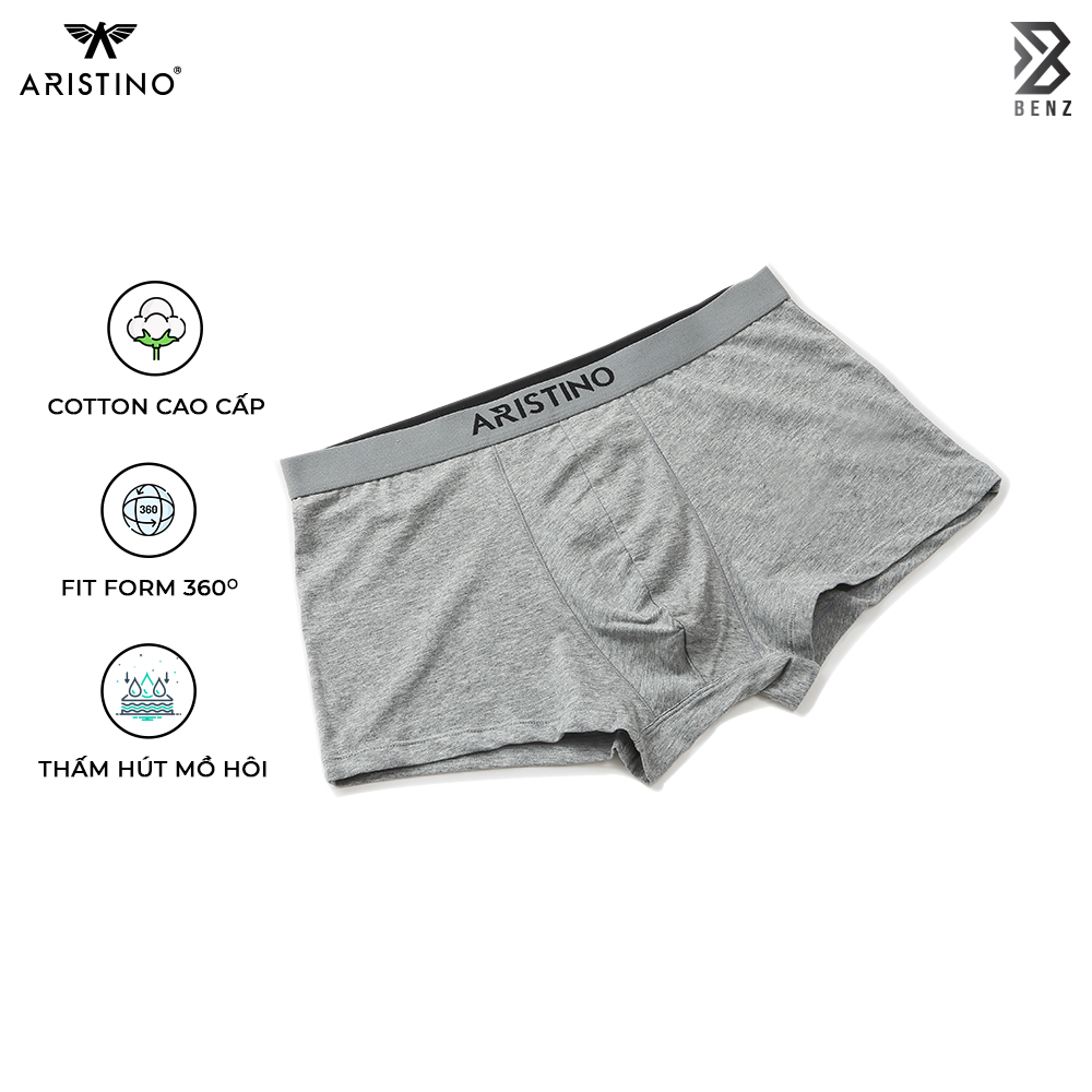 Quần lót nam ARISTINO dáng boxer, quần sịp đùi nam chất liệu cotton thoáng khí, co giãn 4 chiều thoải mái - ABX03707