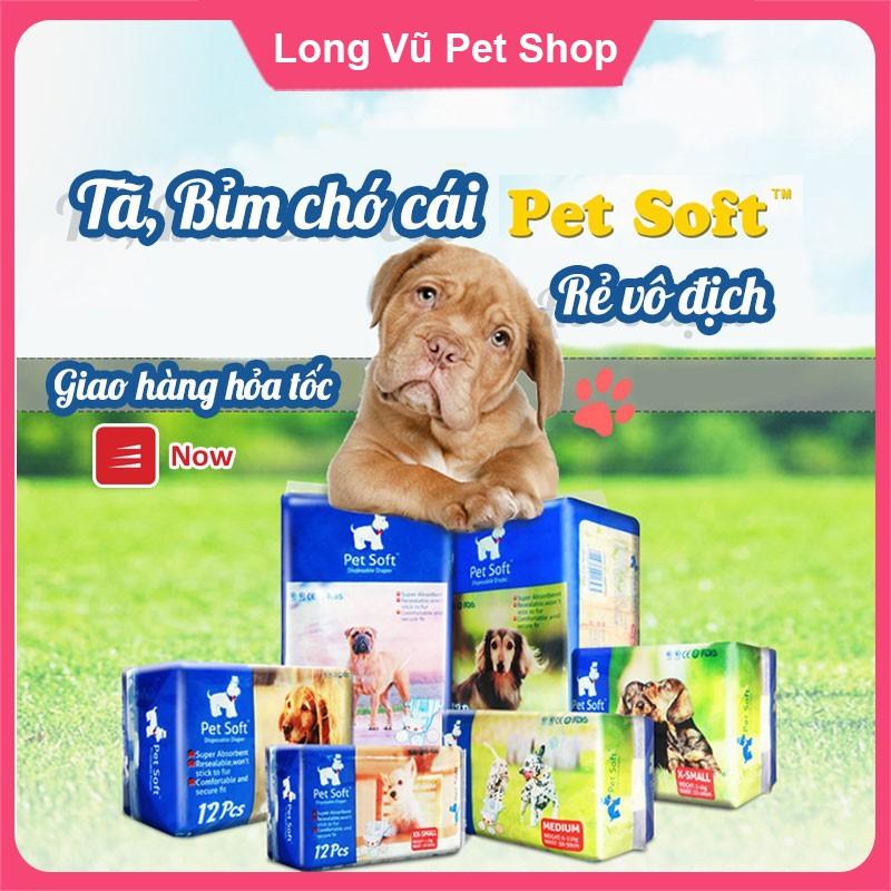 Bỉm cho chó mèo Pet Soft 12 chiếc