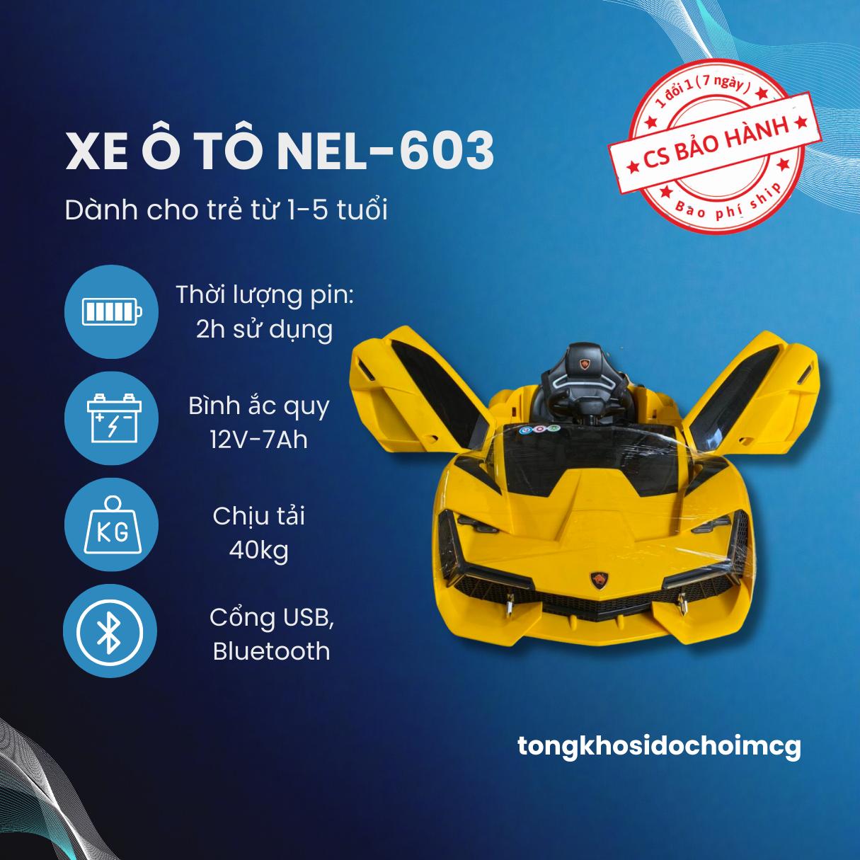 Siêu xe Lambo cánh dựng điều khiển từ xa cho bé Mã Nel 603