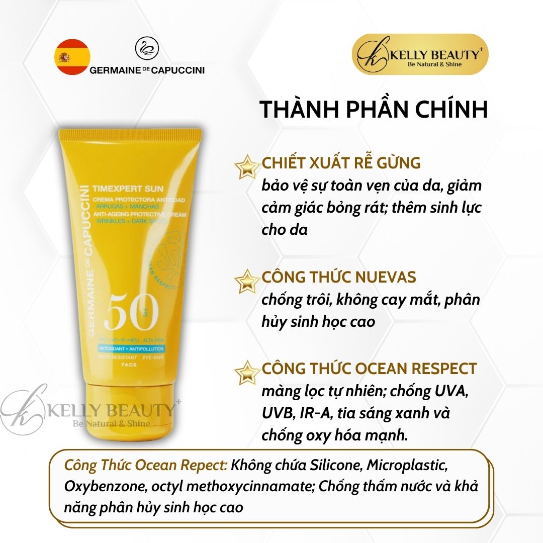 Kem Chống Nắng Sinh Học Germaine Timexpert Sun Anti-Ageing Protective Cream SPF 50 - Kelly Beauty