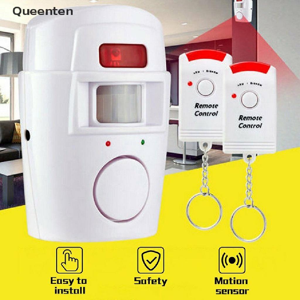 Queenten Wireless Motion Sensor Alarm Security Detector Indoor Outdoor Alert System QT