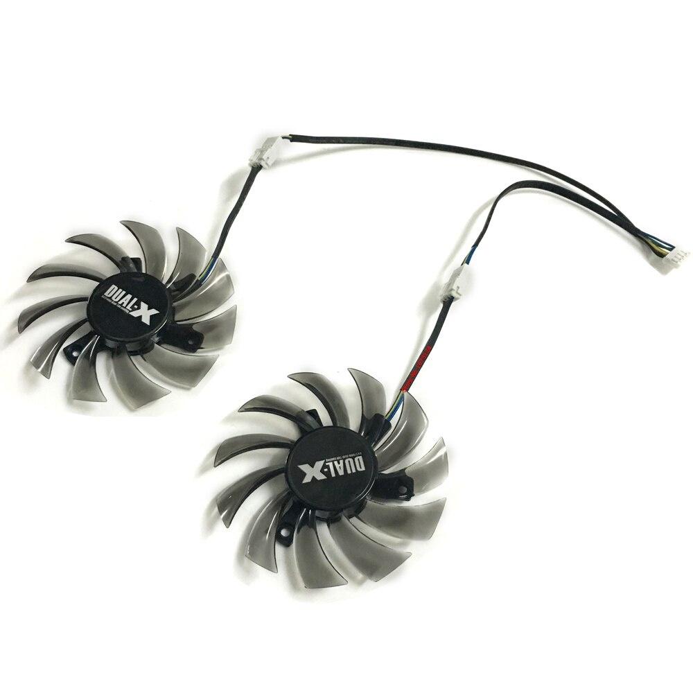 Bộ 2 Quạt Tản Nhiệt 75mm Dc12V 0.35a 4pin Pld08010S12H Vga Card Msi R5750 R6750 R6670