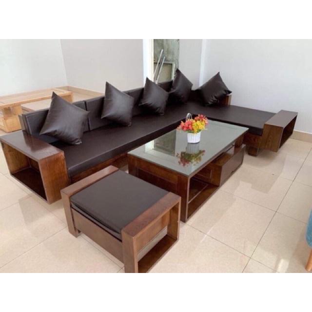 Bộ ghế sofa gỗ sồi cao cấp B01