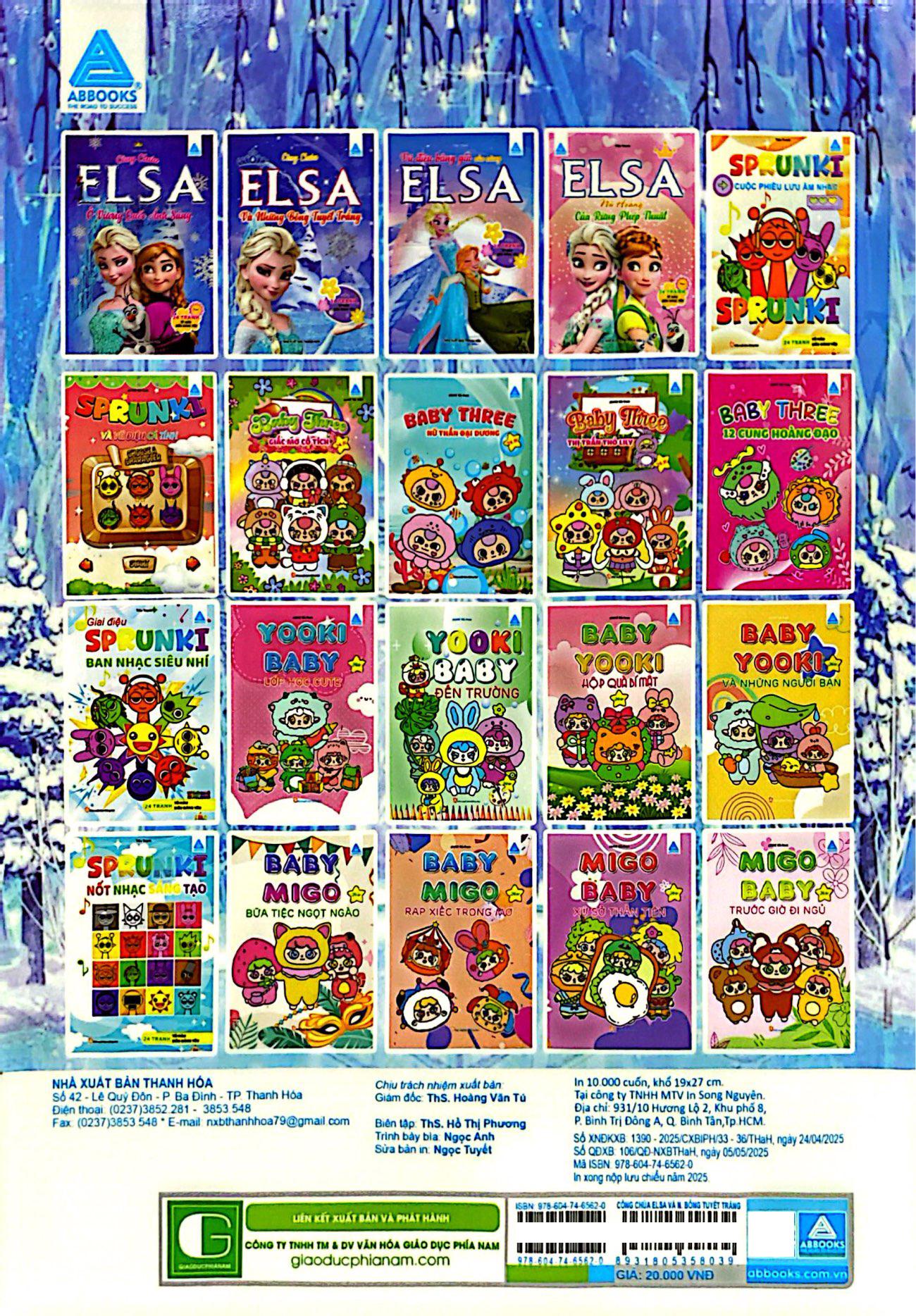 Sách - Công Chúa Elsa Và Những Bông Tuyết Trắng