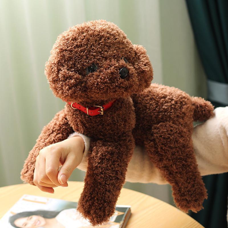 Gấu bông chó poodle nhồi bông 30cm giống thật ship HOẢ TỐC HCM cún bông lông xù dễ thương mềm mịn - Black