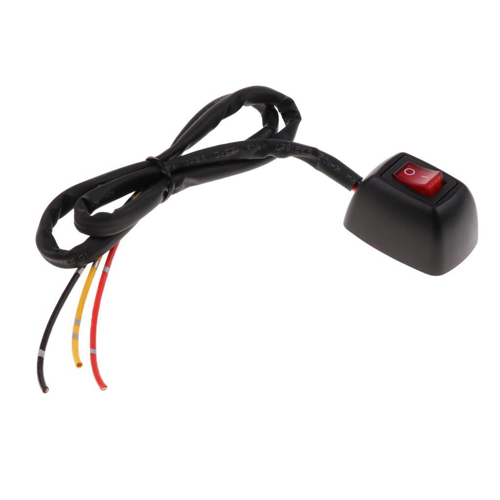 5x12V 10A Car Sticky Push Button Switch ON/OFF Control Ship Type Red Light