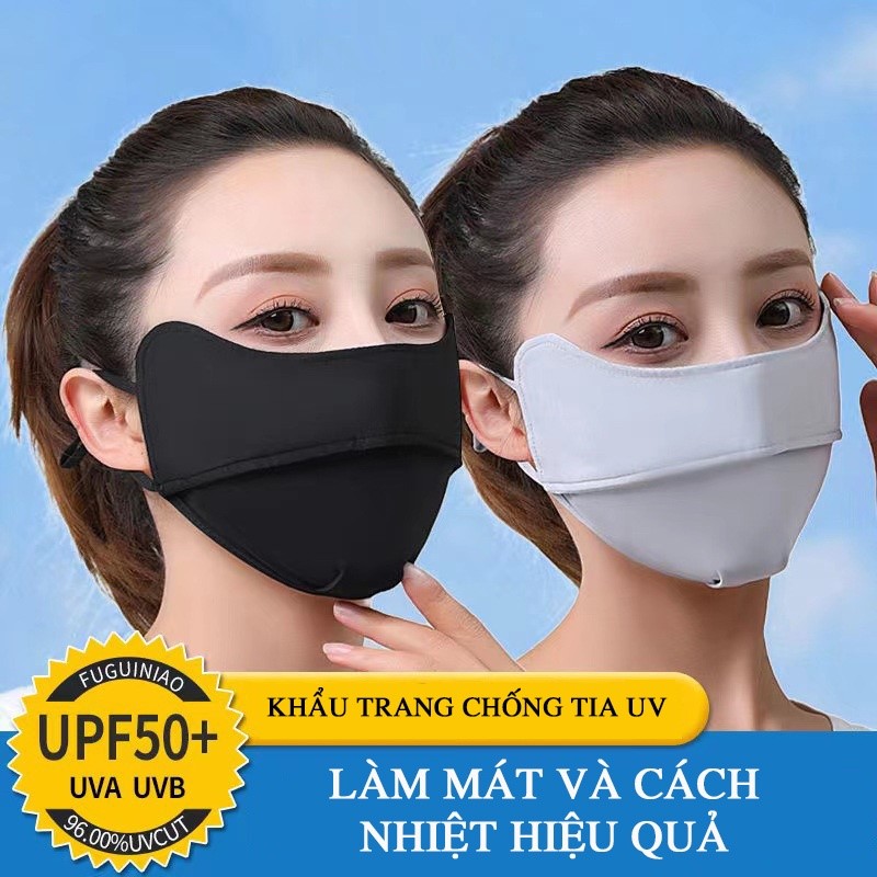 KHẨU TRANG chống tia UV, KHẨU TRANG chống nắng UPF 50+, Unisex nam nữ đều thích hợp