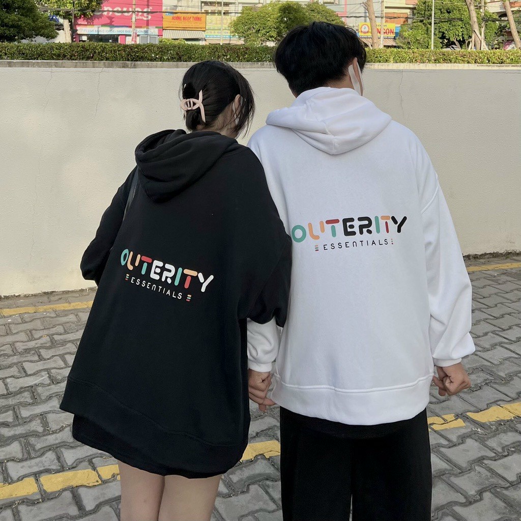 [ VIDEO] Áo khoác Nỉ Nam Nữ Có Nón Mũ chữ OUTERRY - Hoodie Có Khóa Kéo Zip Form Rộng Unisex Hàn Quốc - Chống Nắng, Lạnh