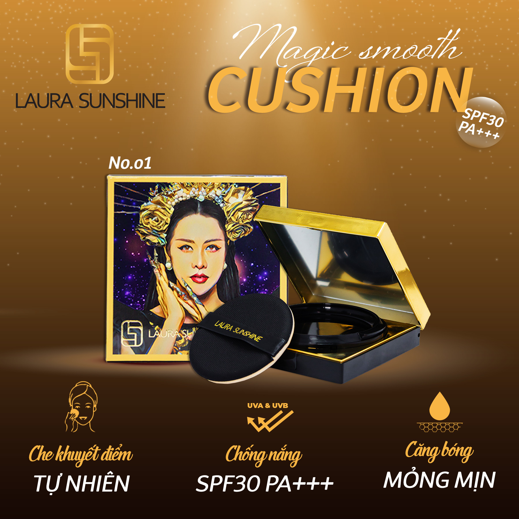 Phấn nước siêu mịn SPF30+ PA+++ - Magic Smooth Cushion SPF30+ PA+++ Nhật Kim Anh