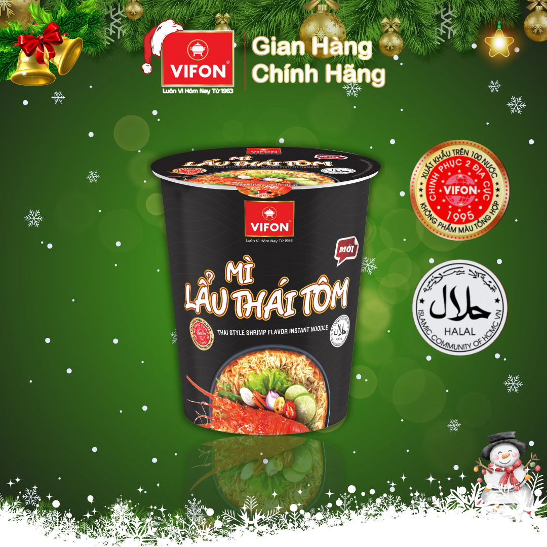 Thùng 24 Ly Mì Lẩu Thái Tôm NGON NGON VIFON