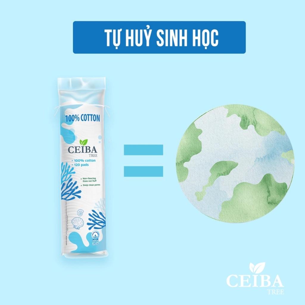 Combo 3 Bông Tẩy Trang Ceiba Tree 100% Cotton 140 Miếng