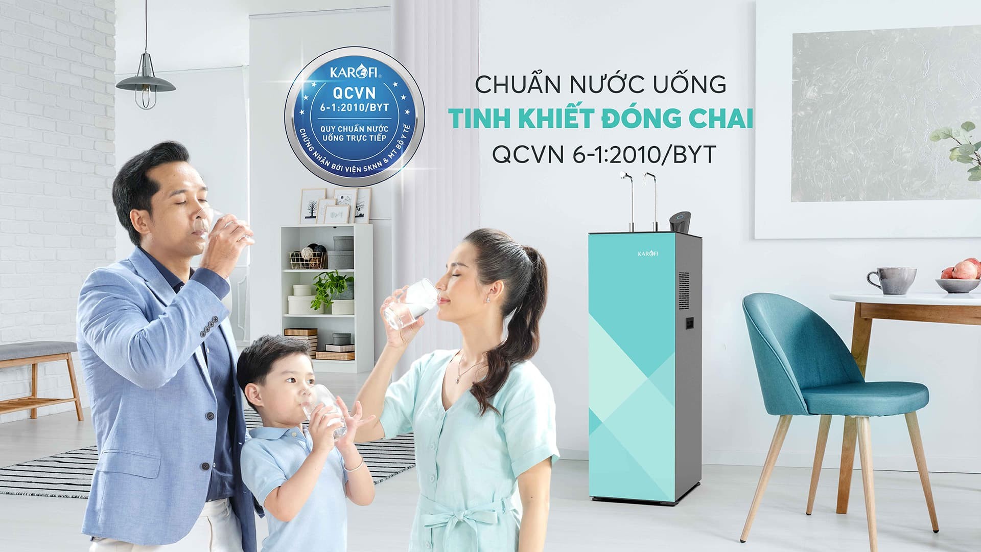 Máy lọc nước nóng lạnh Karofi KAD-N91 10 lõi Smax hàng chính hãng