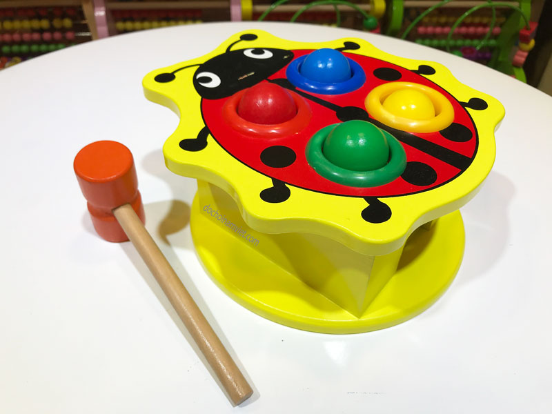 Trò chơi đập banh gỗ hình bọ cánh cam đồ chơi cho bé vận động