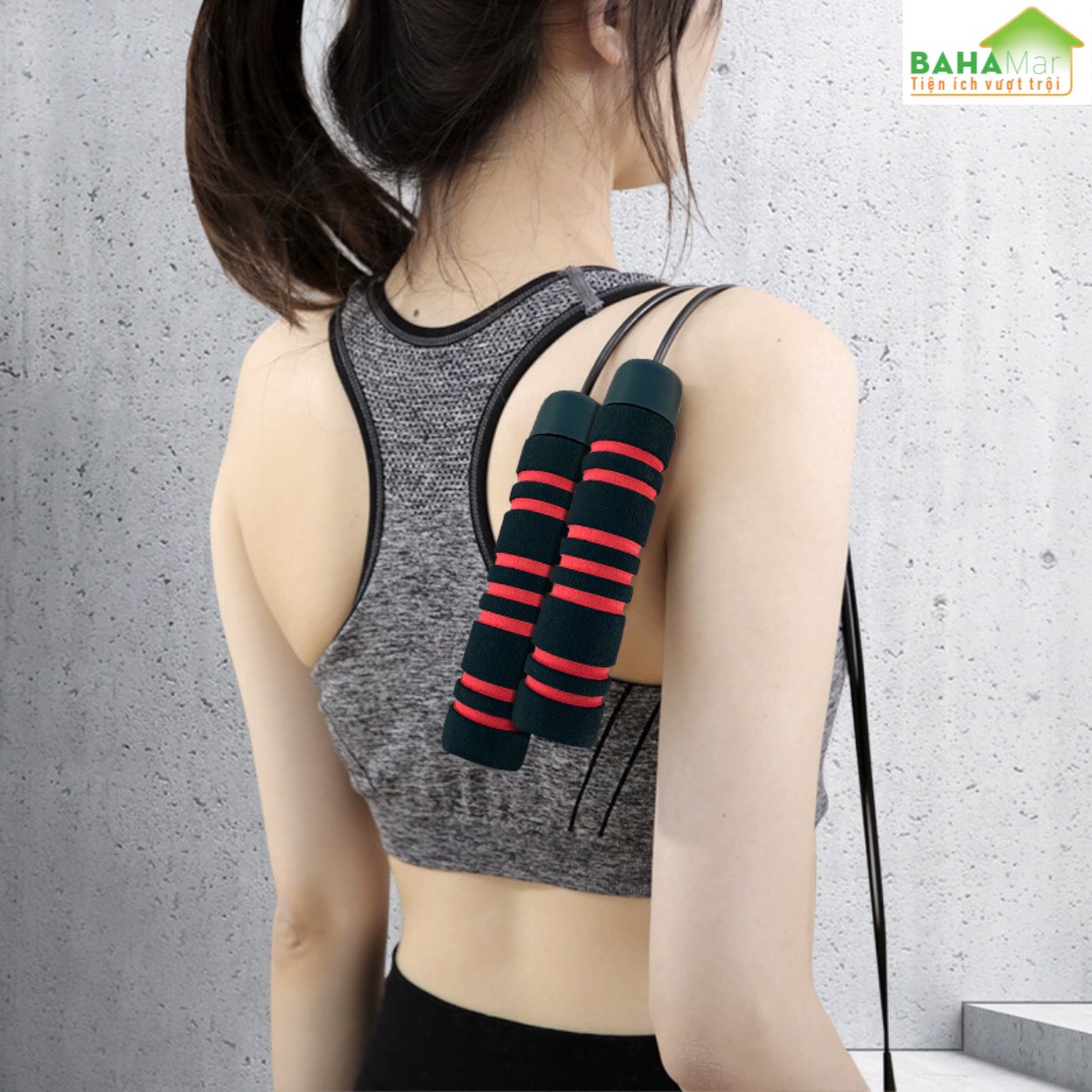 DÂY NHẢY TẬP THỂ THAO CÓ TAY CẦM "BAHAMAR" thích hợp tập giảm cân, giải trí, thể thao vừa đơn giản và thời trang.