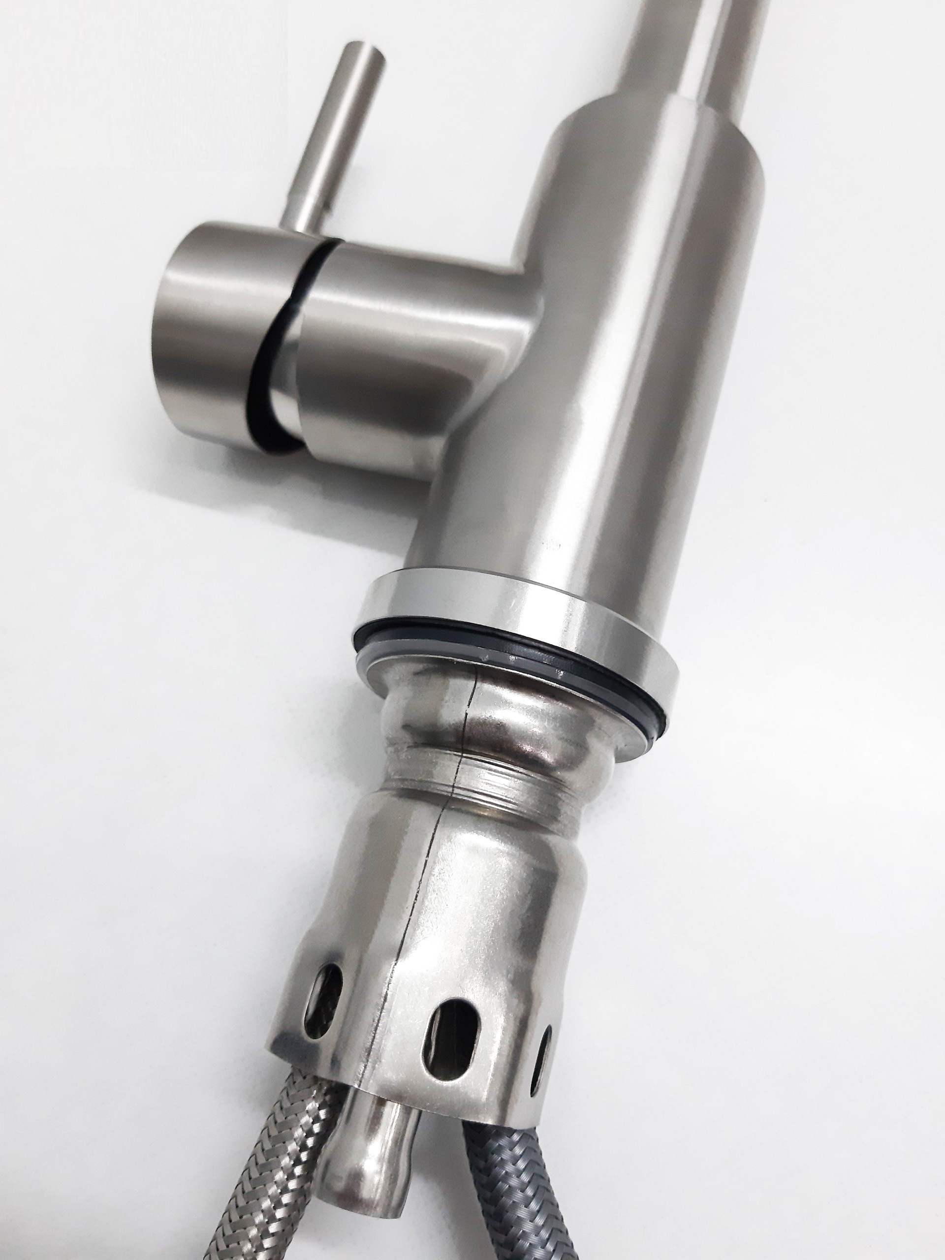 Vòi rửa chén nóng lạnh cao cấp dây rút 2 chế độ xịt nước Inox SUS304 nóng lạnh xoay 360 độ