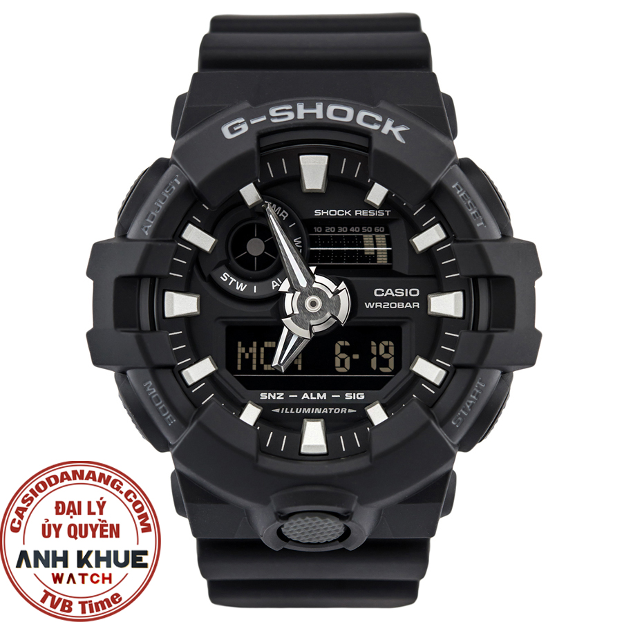 Đồng hồ nam dây nhựa Casio G-Shock chính hãng GA-700-1BDR (53mm)