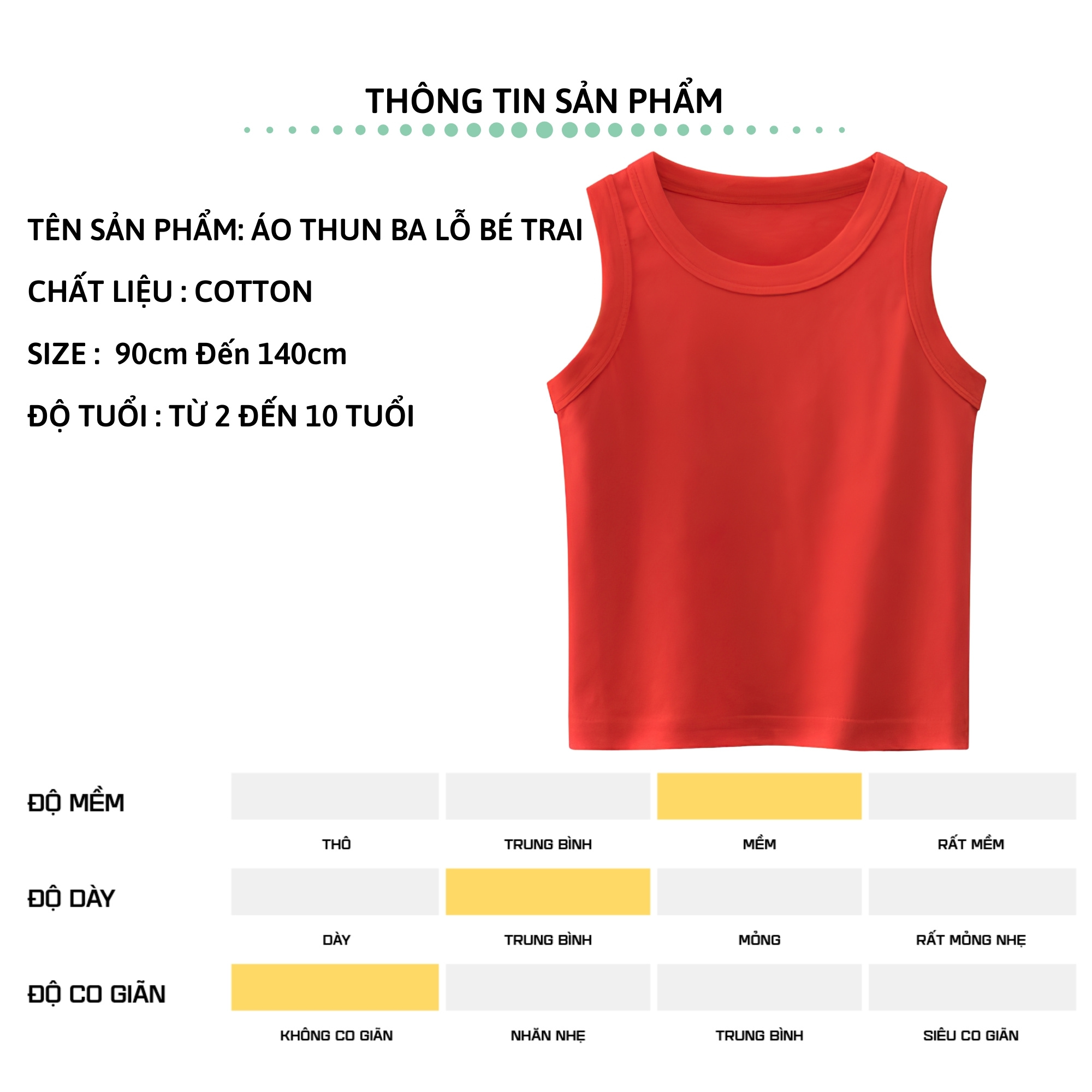 Áo thun ba lỗ bé trai bé gái 27Kids áo 3 lỗ sát nách nam nữ 100% Cotton cho trẻ từ 2-10 tuổi BSTT4