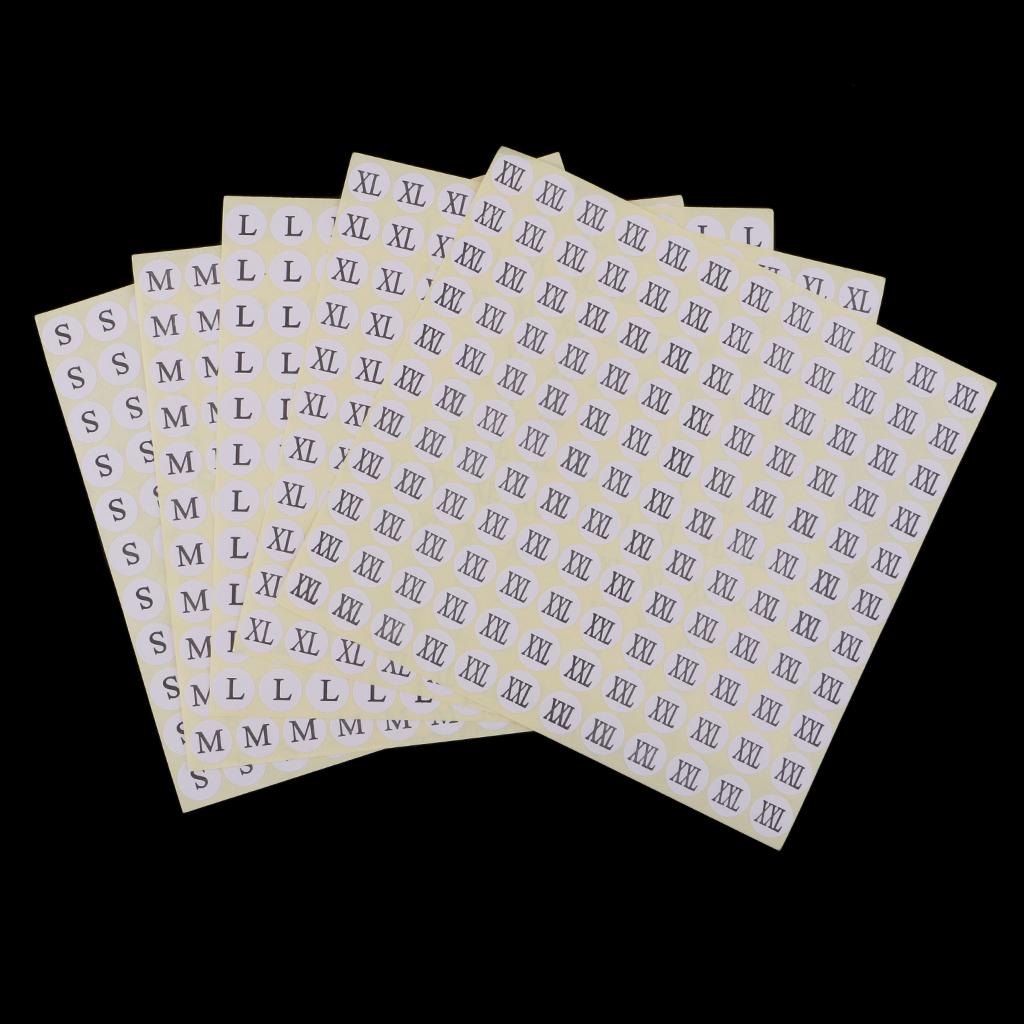 White on Black Round Shape Retail Size Stickers Adhesive 75, Labels Clothing