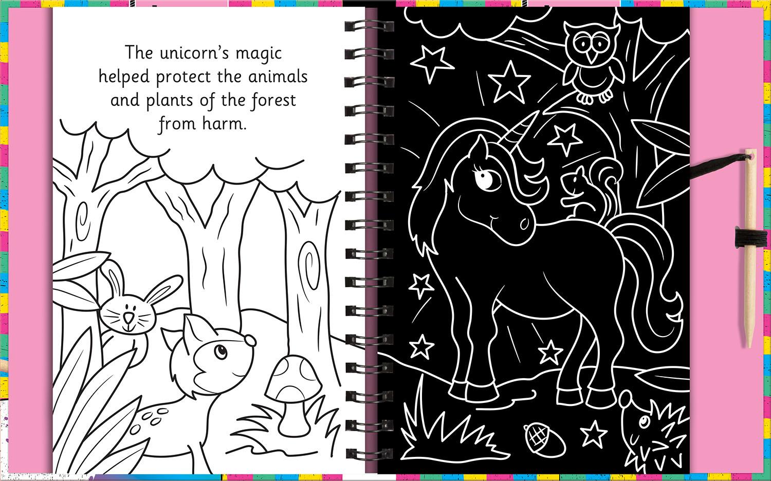 Scratch And Draw Unicorns &amp; Horses Too! - Scratch Art Activity Book