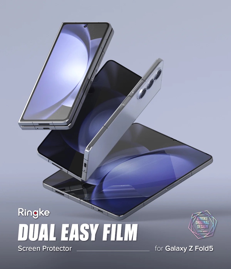 Dán màn hình ngoài và trong dành cho Samsung Galaxy Z Fold 5 Ringke Dual Easy Film - Hàng Chính Hãng