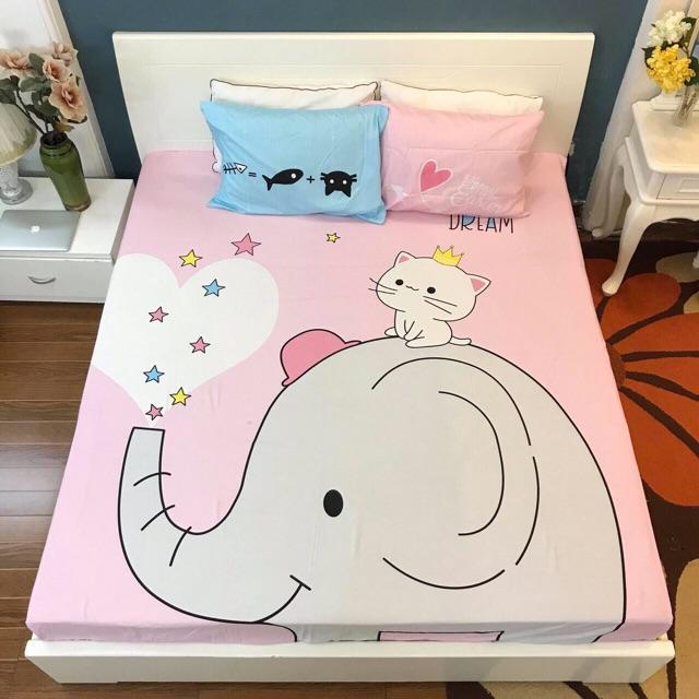 Bộ ga gối cotton 3 món hình siêu ngộ nghĩnh