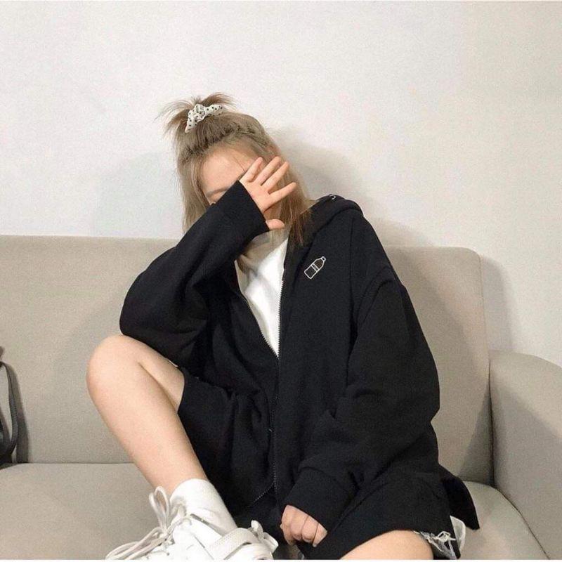 Áo khoác nam , áo khoác nữ , áo hoodie nam , áo hoodie nữ , Áo khoác hoodie nam nữ nữ mặc in chai nhựa , áo khoác form rộng vải nỉ ngoại dày mịn , hàng chuẩn shop