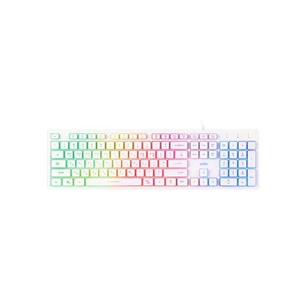 Bàn phím có dây dùng chơi game thể hiên đèn LED 7 màu - LED Keyboard Actto KBD-42 - Hàng chính hãng