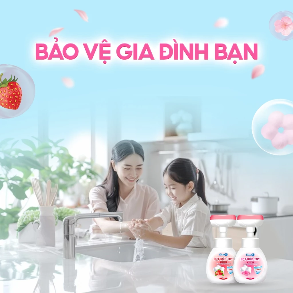 Nước rửa tay dạng bọt CleanZ làm sạch, diệt khuẩn, dưỡng ẩm cho da tay