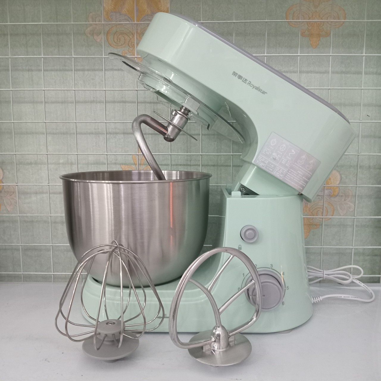 Máy đánh trứng, trộn bột công nghiệp VehPro 800W, bồn inox 4 lít